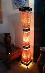 Stojacia lampa oranžová WAJAN 150 cm, ručná práca