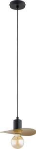 Závesný luster na lanku SAVANA 1xE27/15W/230V, priemer 23 cm, čierna/zlatá