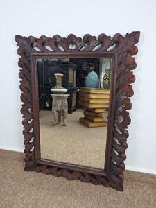 Zrkadlo PRINCESS, hnedá , exotické drevo, ručná práca , 80x60 cm