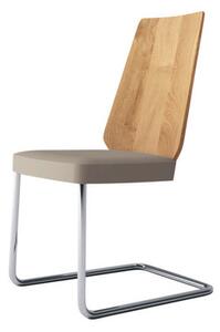 S 800 stolička kovová swing podnož, drevené operadlo, Hülsta
