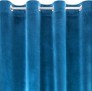 Modrý zamatový záves SAMANTA 140x250 cm