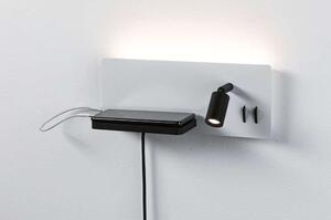 Paulmann - Serra LED Nástenné Svietidlo USB C Dim. Right Side Matt White/Matt Black Paulm - Lampemesteren