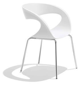 RAFF S M dizajnová stolička kovová podnož chrom