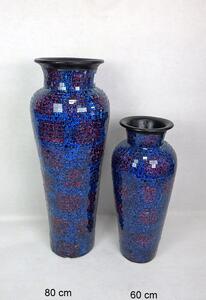 Váza DIVA, modrá tmavá, keramika, ručná práca
