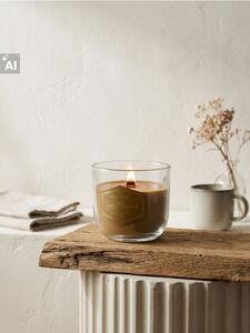 Sinsay - Vonná sviečka s dreveným knôtom Salted Carmel - jantárová