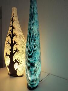 Stolná lampa STROM ŽIVOTA - obojstranne ručne maľovaná, 80 cm