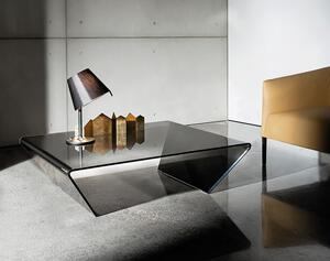 RUBINO dizajnový sklenený konferenčný stolík SOVET