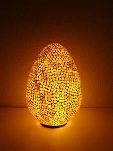 Stolná lampa ART EGG, 40 cm,žltá, ručná práca