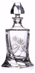 Bohemia Crystal Ručne brúsená fľaša na whisky, rum a destiláty Mašľa 850ml
