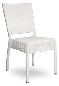 MUSICA záhradná biela stolička