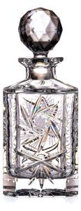 Bohemia Crystal Ručne brúsená fľaša na whisky, rum a pálenku Veterník 800ml