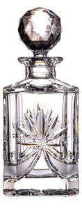 Bohemia Crystal Ručne brúsená fľaša na whisky, rum a pálenku Mašľa 800ml