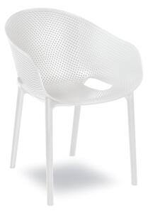 SUNNY záhradná biela stolička