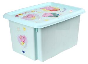 Plastový úložný box s vekom KEEEPER 15l Peppa Pig