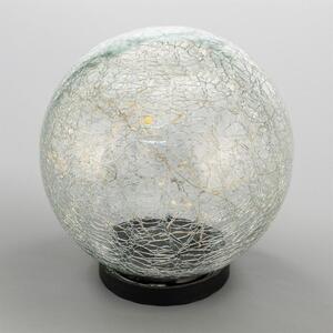 Nexos 86741 Solárne osvetlenie sklenená guľa, teplá biela, 15 cm