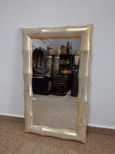 Zrkadlo LISA zlaté, exotické drevo, ručná práca