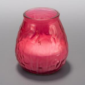 Nexos 86225 Sada sviečok v ružovom skle, 10 cm, 4 ks