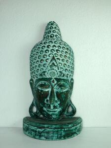 Soška Budha, zelená , exotické drevo, 72 cm, ručná práca