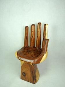 Stolička RUKA, exotické drevo, ručná práca