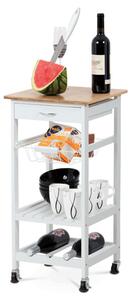 Servírovací stolík biely DR-044