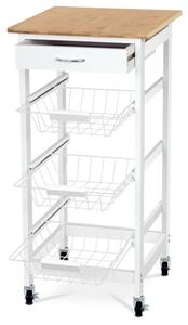 Servírovací stolík biely DR-043
