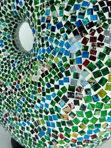 Stolná lampa DONAT zelená, 36 cm, mozaika, ručná práca