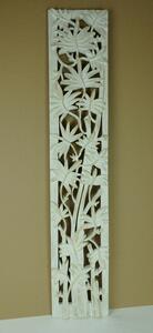 Dekorácia BAMBOO biela, 100x20 cm exotické drevo, ručná práca