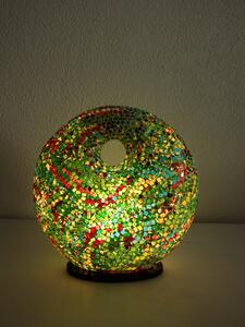 Stolná lampa DONAT zelená,mozaika, ručná práca