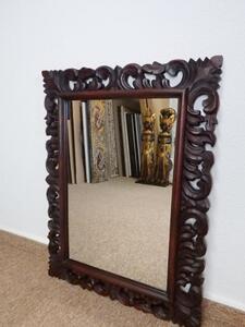 Zrkadlo LUGAR hnedé , 80x60cm, exotické drevo