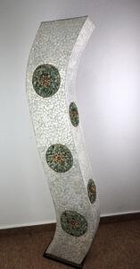 Stojacia lampa SIRIUS, pravá perleť, biela, ručná práca, 150 cm