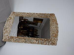 Zrkadlo SLON, hnedá , teakové drevo, ručná drevorezba, 100x60 cm