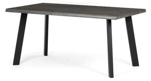 Jedálenský stôl HT-F4516 GREY sivý dub / čierne nohy