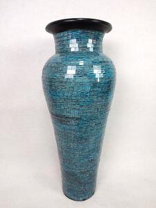 Váza DIVA modrá , keramika, ručná mozaika