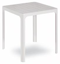 IBIZA biely záhradný stolík hliník