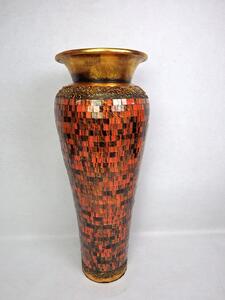 Váza oranžová RONA , 80 cm, keramika, ručná práca (vysoká váza na zem)
