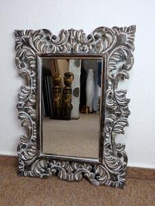 Zrkadlo SECRET hnedá tmavá, 80x60, exotické drevo, ručná práca