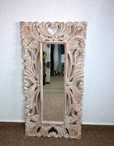 Zrkadlo SIRENE, hnedé natural, 120x60cm, masívne drevo, ručná práca