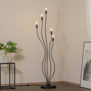 Stojacia lampa Bonibon 13231 čierna kovová výška 155 cm 5-pl