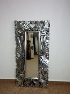 Zrkadlo SIRENE strieborné, 120x60, exotické drevo, ručná práca