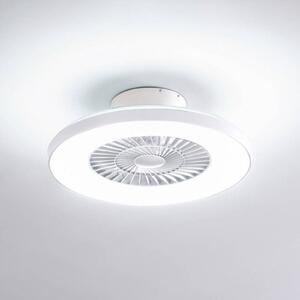 Lindby Smart LED stropný ventilátor Paavo, biely, tichý, Tuya