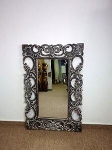 Zrkadlo WAJAN hnedá tmavá, 120x80cm, exotické drevo, ručná práca