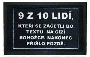 GDmats , TRHÁK: Rohožka 9 z 10tich ľudí (prišlo neskoro) 40x60 cm - na von aj na doma, 40x60, šedá