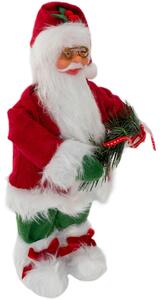 Tutumi, vianočná figúrka Santa Clausa 30cm 301251, biela-červená-zelená, CHR-08900