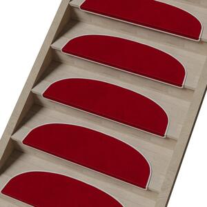 Červené nášľapy na schody v súprave 16 ks 20x65 cm Plain Color – Vitaus