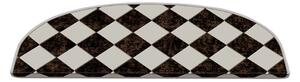 Čierno-biele nášľapy na schody v súprave 16 ks 20x65 cm Chess Board – Vitaus