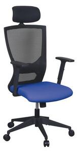 Kancelárska stolička Jenny, sieť, čierna/modrá