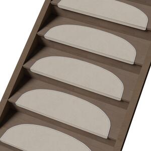Krémovobiele nášľapy na schody v súprave 16 ks 20x65 cm Plain Color – Vitaus