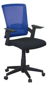 Kancelárska stolička Eva, sieť, čierna/modrá
