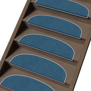 Modré nášľapy na schody v súprave 16 ks 20x65 cm Plain Color – Vitaus