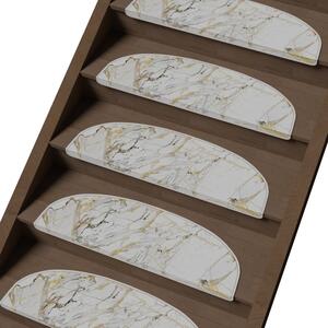 Biele nášľapy na schody v súprave 16 ks 20x65 cm Marble Art – Vitaus